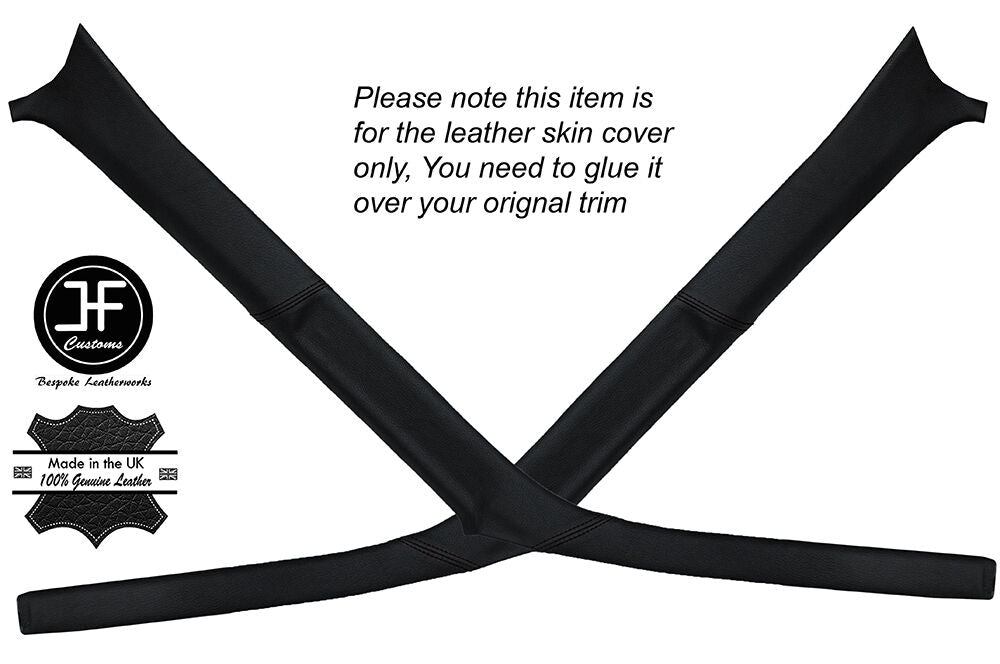 BLACK STITCH 2X A POST PILLAR SKIN COVERS FITS TOYOTA HILUX SURF 4 RUNNER 89-95