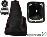 RED STITCH LEATHER MANUAL GEAR GAITER+PLASTIC FRAME FOR AUDI 80 90 B3 84-90