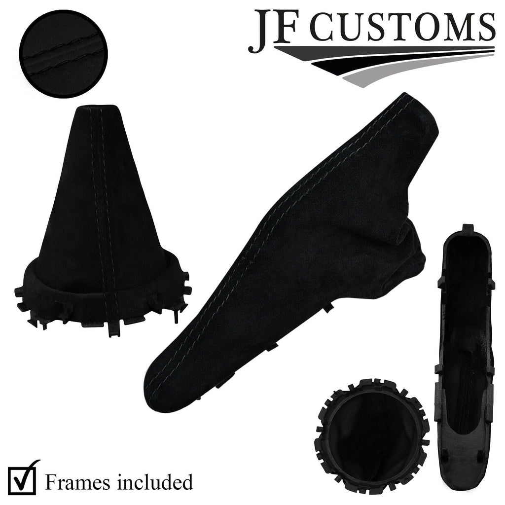 BLACK STITCH SUEDE GEAR + HANDBRAKE GAITERS + FRAME FOR BMW MINI R50 R53 01-06