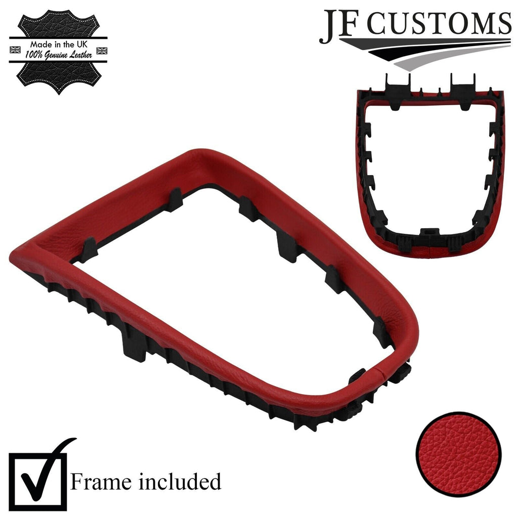 D RED LEATHER GEAR SURROUND COVER+PLASTIC FRAME FOR VAUXHALL ASTRA MK6 J 09-15