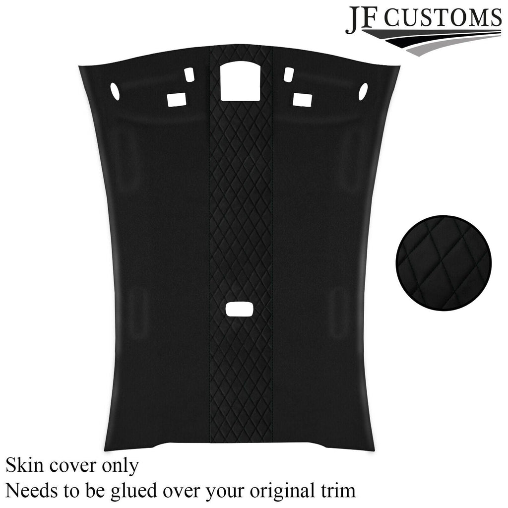 DSG2 BLACK DIAMOND STITCH LUXE SUEDE HEADLINER COVER FOR FORD FIESTA MK2 83-89