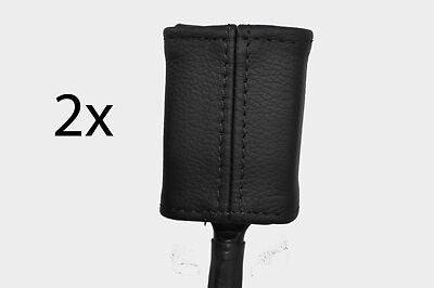 black stitch FITS PEUGEOT 306 1993-2002  2X FRONT SEAT BELT STALK LEATHER COVERS