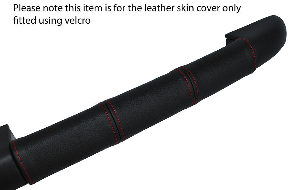 RED STITCH PASSENGER SIDE DASH HANDLE LEATHER SKIN COVER FITS VW BEETLE 98-11