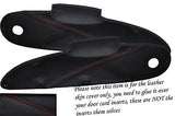 RED STITCH FITS  LOTUS ELISE EXIGE S1 96-01 2X DOOR CARD INSERT LEATHER COVERS