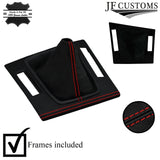 RED STITCH LEATHER MANUAL CENTRE KIT COVERS FOR BMW E46 COUPE 98-04 CUSTOM NEW
