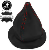 RED  STITCH LEATHER GEAR GAITER FITS OVER RUBBER FOR FORD FIESTA MK1 CLASSIC