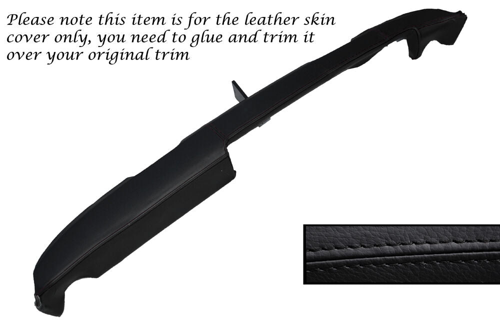 BLACK STITCH TOP DASH DASHBOARD LEATHER SKIN COVER FITS FORD CAPRI MK1