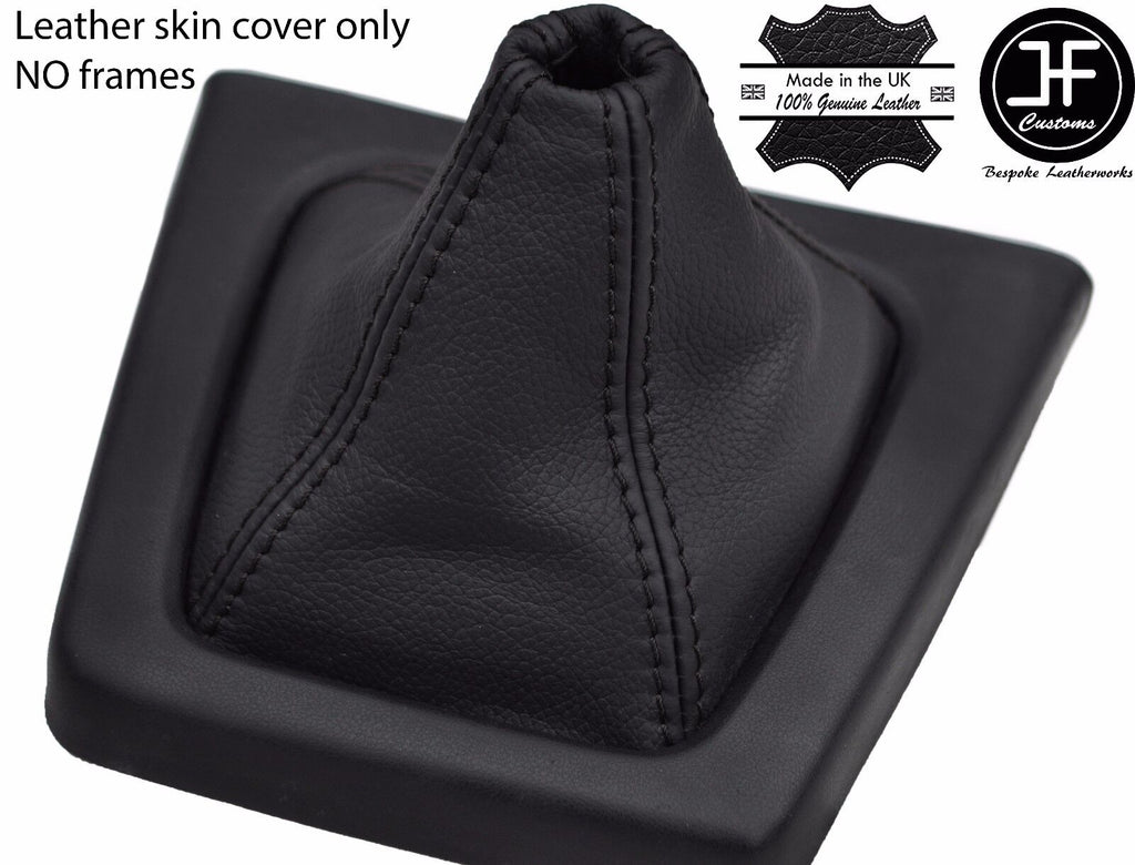 BLACK STITCHING TOP GRAIN REAL LEATHER GEAR GAITER FITS MAZDA RX7 FC3S 1986-91