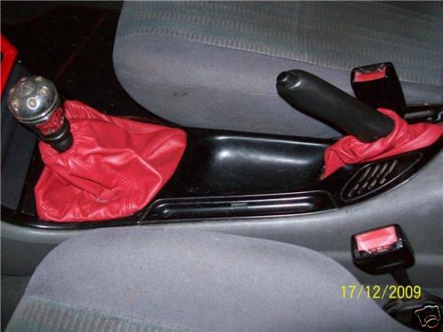 FITS FORD MONDEO MK1 MK2 COUGAR GEAR/HANDBRAKE SET RED CUSTOM NEW MADE IN UK