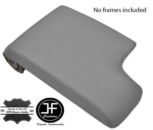GREY GENUINE TOP GRAIN LEATHER ARMREST COVER FITS BMW E46 3 SERIES 1998-2005
