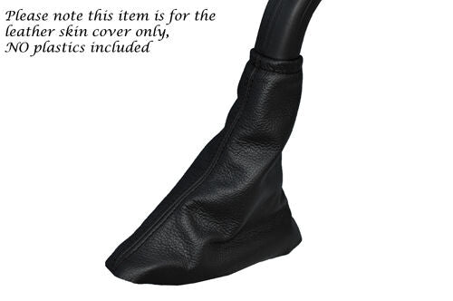 BLACK STITCHING LEATHER HANDBRAKE GAITER COVER FITS VOLVO V40 2012-2014