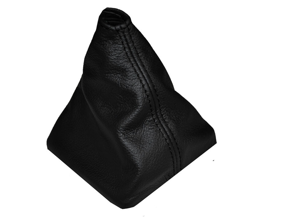BLACK STITCH LEATHER GEAR GAITER FITS MITSUBISHI LANCER 2008-2014 CUSTOM NEW