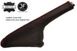 RED STITCHING LEATHER HANDBRAKE GAITER FITS CHRYSLER YPSILON 2011-2016