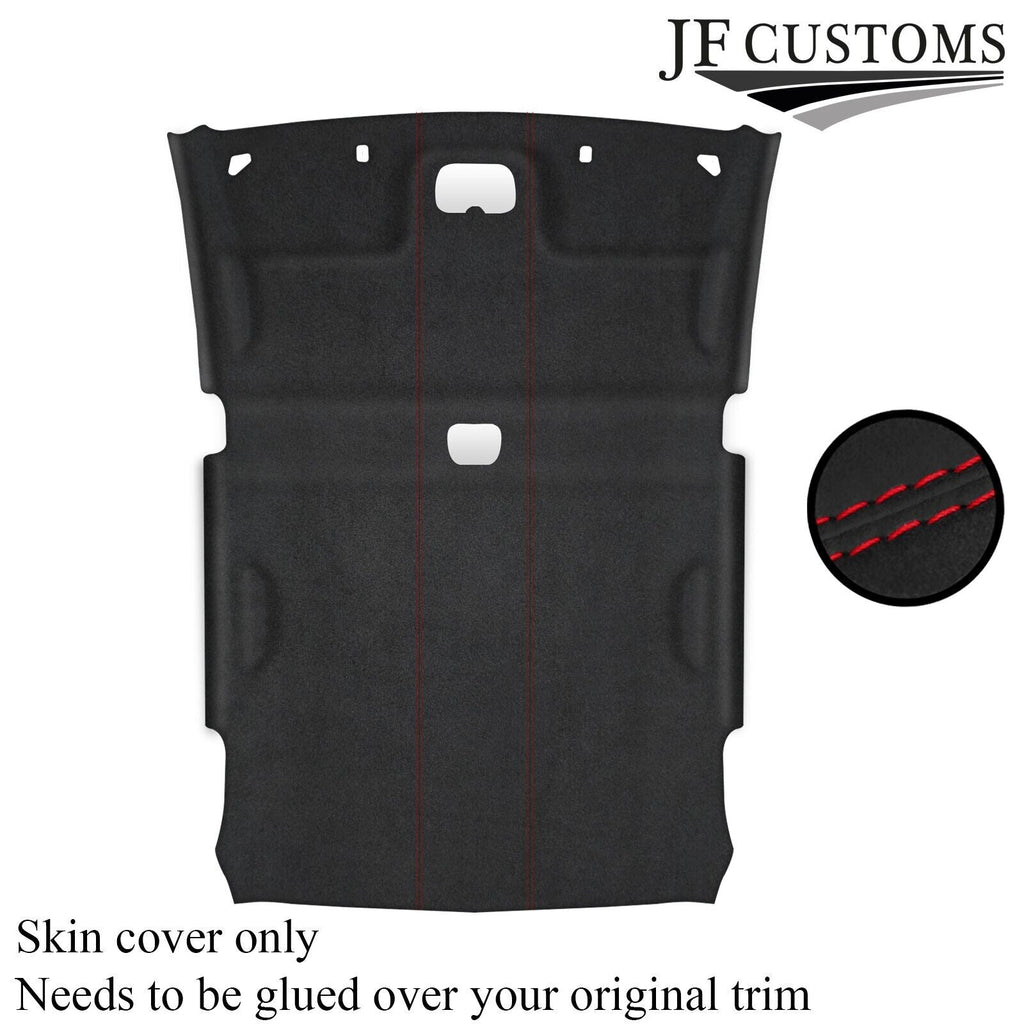 RED STITCH D GREY SUEDE HEADLINER COVER FOR SUBARU IMPREZA WRX STI 08-14 SEDAN