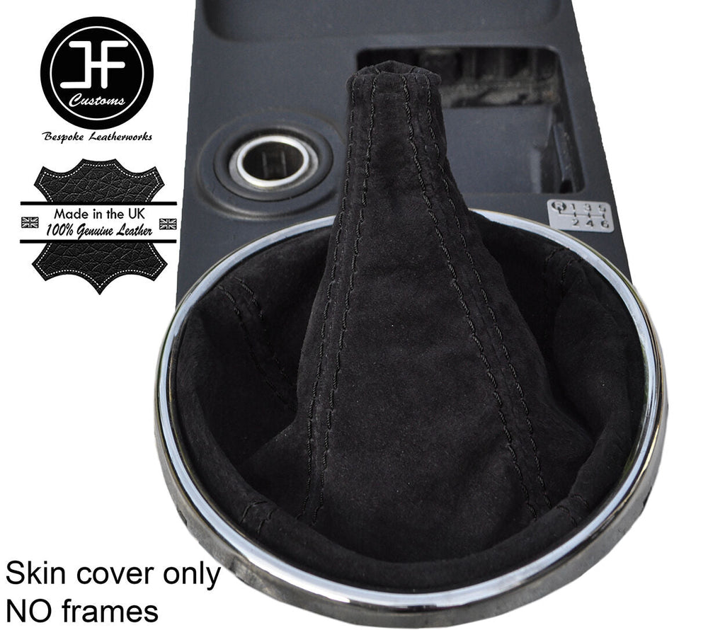 BLACK STITCH REAL SUEDE MANUAL GEAR GAITER FITS LEXUS IS200 MK1 1998-2005