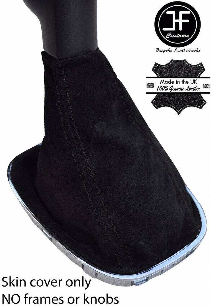BLACK STITCH REAL SUEDE MANUAL GEAR GAITER FOR VAUXHALL OPEL CORSA D 2006-2014