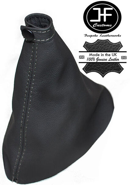 GREY STICH CHARCOAL GREY LEATHER HANDBRAKE GAITER FOR RENAULT LAGUNA MK2 01-07