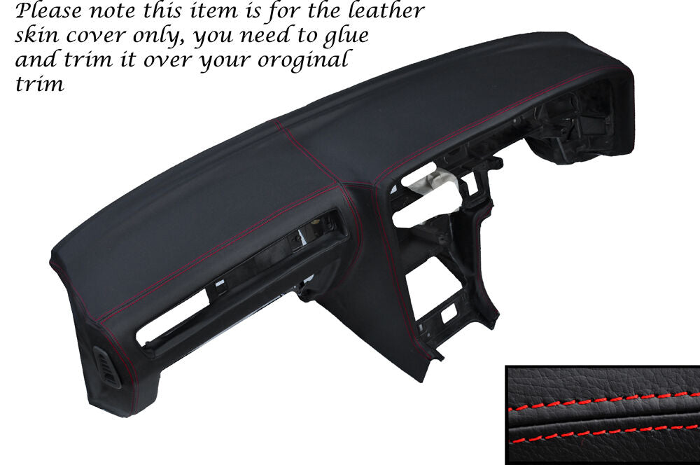 RED STITCH DASH DASHBOARD LEATHER SKIN COVER FITS TOYOTA SUPRA MK3 1986-1993