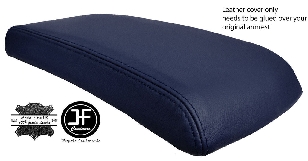 DARK BLUE LEATHER ARMREST COVER FITS TOYOTA SUPRA MK3 1986-1992 CUSTOM NEW