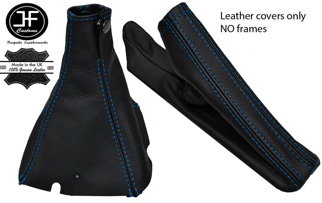 BLUE STITCHING II 6 SPEED LEATHER GAITER SET FITS SUBARU IMPREZA STI WRX 05-07