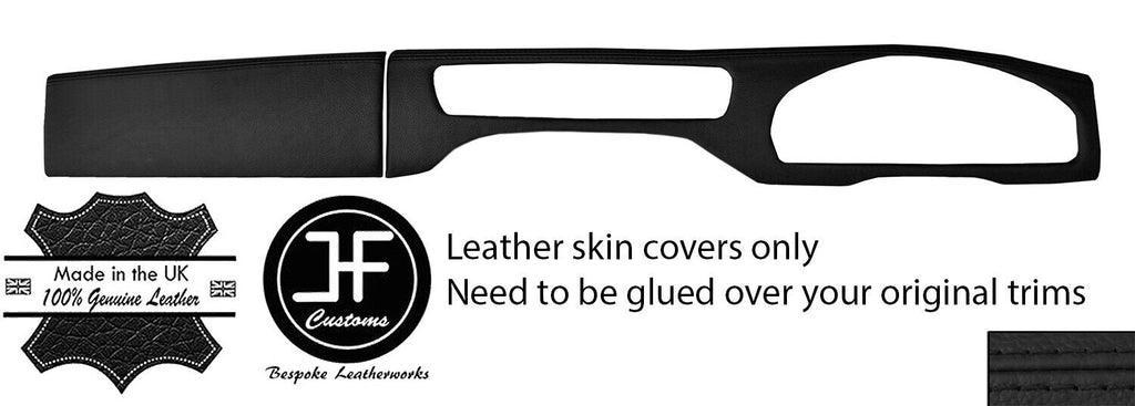 BLACK REAL LEATHER TWO PIECE DASH KIT TRIM COVERS FOR JAGUAR S-TYPE 99-08