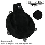 BLACK STITCH 6 SPEED SUEDE GEAR GAITER FOR MITSUBISHI LANCER EVO 7 8 9 01-07