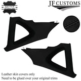 BLACK STITCH ITALIAN LEATHER PILLAR KIT COVERS FITS SEAT LEON MK2 1P 05-12