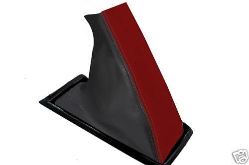FITS FORD CAPRI MK2 MK3 HANDBRAKE GAITER D RED BLACK LTHR CUSTOM NEW MADE IN UK