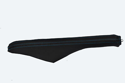 blue stitch FITS ROVER 200 216 220 25 1995-2003 BLACK LEATHER HANDBRAKE GAITER