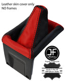 BLACK & RED TOP GRAIN LTHR GEAR GAITER FOR AUDI COUPE GT B2 QUATTRO UR 85-87