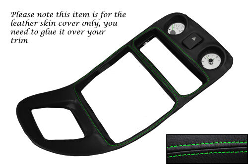GREEN STITCH CENTRE DASH SURROUND LEATHER SKIN COVER FITS MG MGF MK1 1995-2000