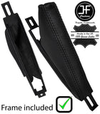 BLACK STITCH REAL LEATHER HANDBRAKE +PLASTIC FRAME FITS AUDI 100 C4 1991-1997