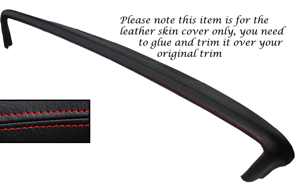 RED STITCH TOP DASH DASHBOARD LEATHER SKIN COVER FITS PONTIAC BONNEVILLE 1967