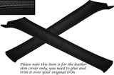 BLACK STITCH 2X A POST PILLAR LEATHER SKIN COVERS FITS ROVER 45 MG ZS 98-05