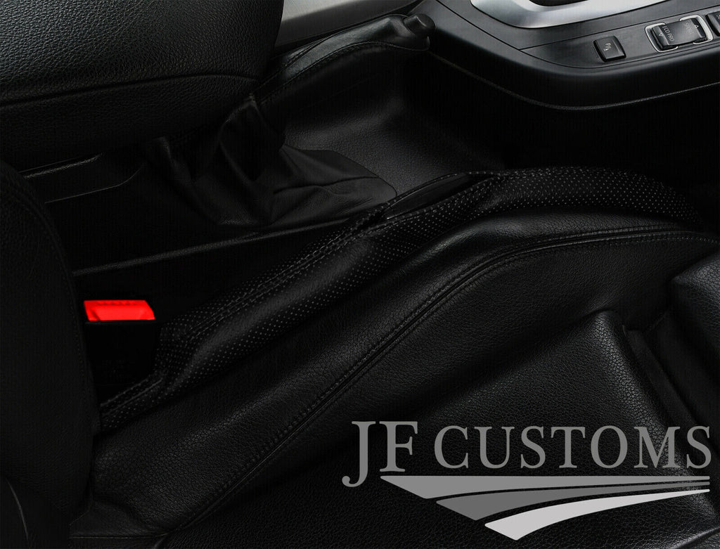 BLACK STITCH PERFORATED LEATHER 2X CAR KEY HOLDER FOR LEXUS IS300 01-05