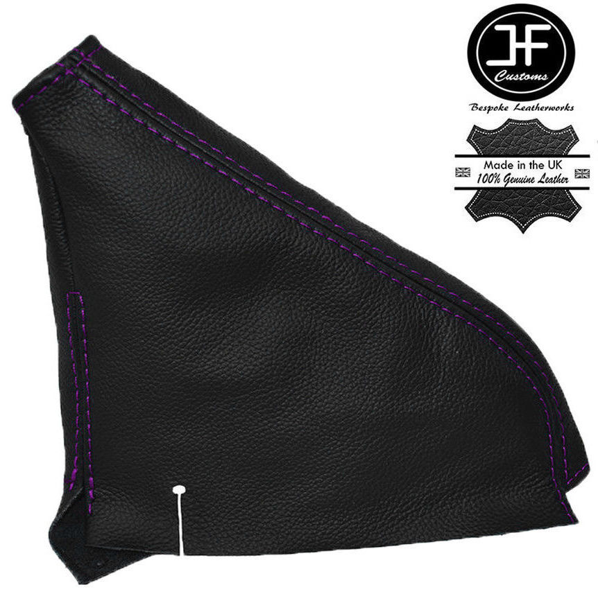 PURPLE STITCHING REAL LEATHER HANDBRAKE GAITER FITS HONDA CRX DEL SOL 1992-1997