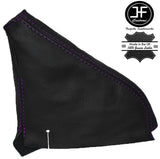PURPLE STITCHING REAL LEATHER HANDBRAKE GAITER FITS HONDA CRX DEL SOL 1992-1997