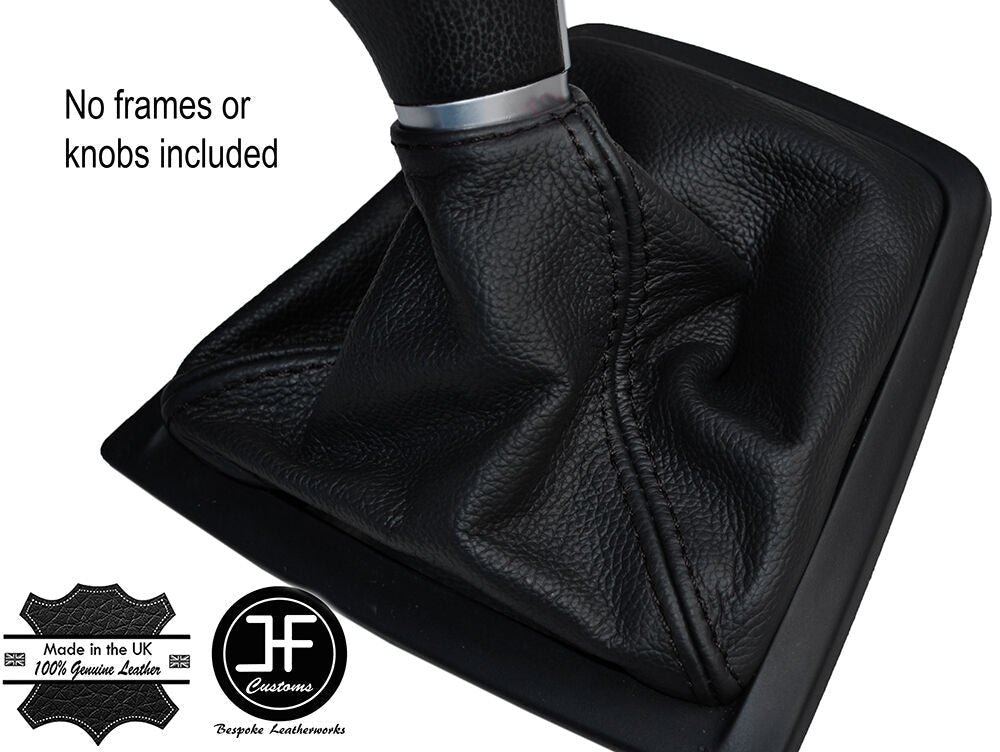 BLACK STITCHING MANUAL LEATHER GEAR GAITER FITS BMW Z4 E89 2009-2016 CUSTOM NEW