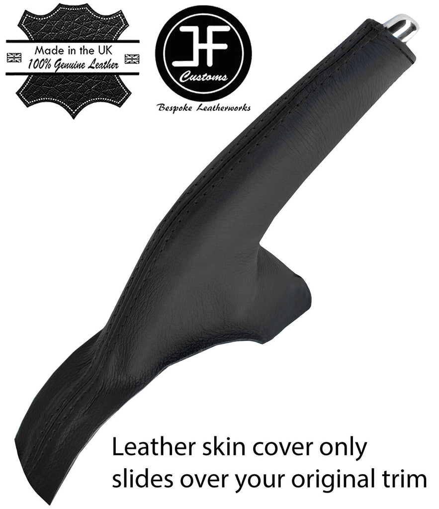BLACK STITCH REAL LEATHER HANDBRAKE GAITER FITS NISSAN MICRA K14 2017-2019