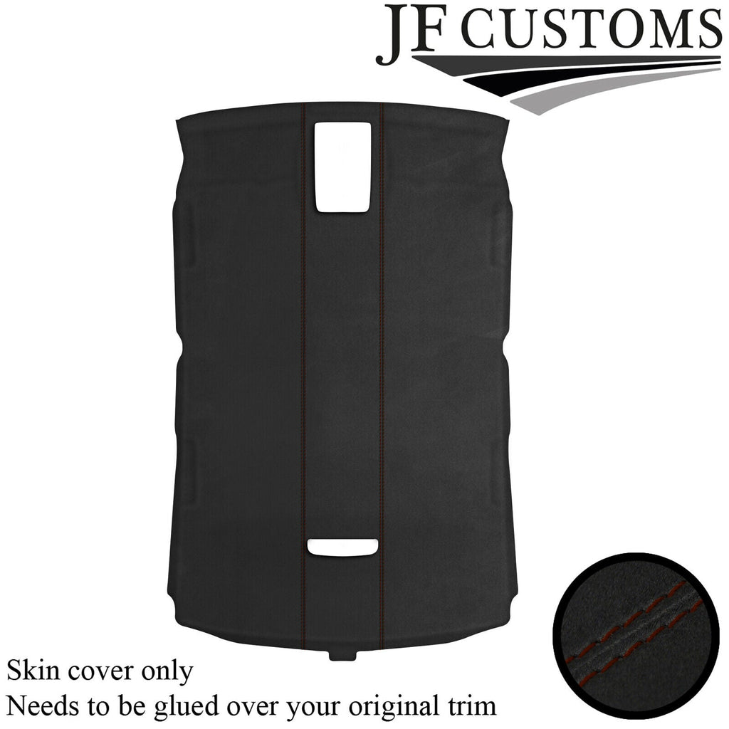 BROWN STITCH D GREY SUEDE ROOF HEADLINER COVER FOR AUDI A4 B7 04-09 SALOON