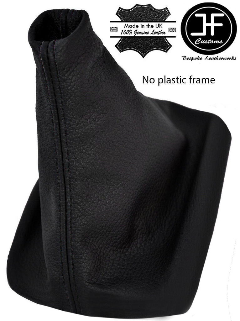 BLACK STITCH FOR VW PASSAT B5 FL 2001-2005 GEAR STICK GAITER BLACK LEATHER