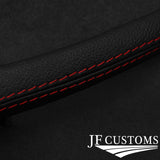 DARK RED STITCH STEERING WHEEL LOWER TRIM COVER+FRAME FOR PORSCHE 911 997 987