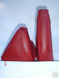 FITS BMW E36/E46 DARK RED GEAR AND HANDBRAKE SET GAITERS CUSTOM NEW MADE IN UK