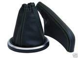 FITS FORD FIESTA MK6 MK7 GEAR HANDBRAKE GAITERS D GREEN STIT CUSTOM NEW