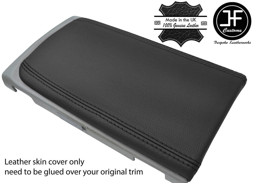 BLACK TOP GRAIN REAL LEATHER ARMREST LID COVER FITS TOYOTA PRIUS PLUS 2012-2016