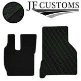 GREEN DIAMOND STITCH VINYL 4XTAILORED FLOOR CARPET FOR VOLVO FH13 12-20  JF1