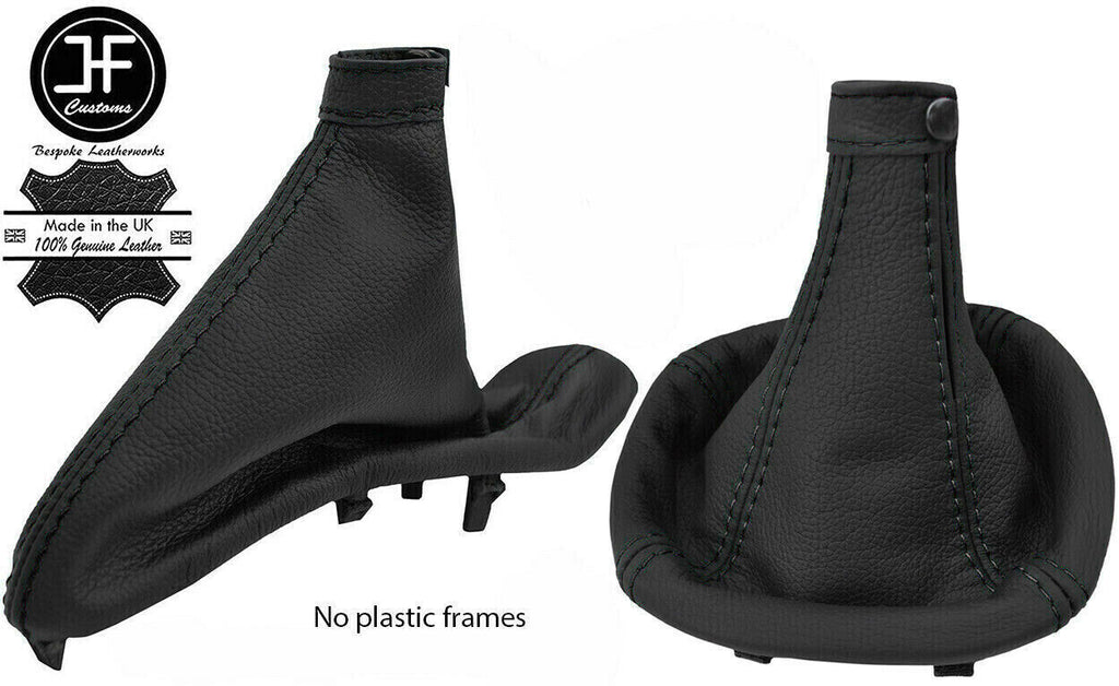 BLACK STITCH LEATHER MANUAL GEAR + HANDBRAKE GAITER FITS ALFA ROMEO MITO 08-18
