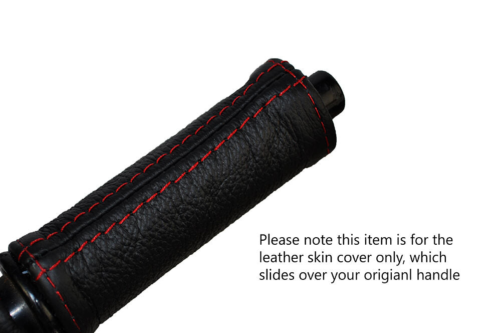 RED STITCH HANDBRAKE HANDLE LEATHER SKIN COVER FITS VW PASSAT B1 1973-1981