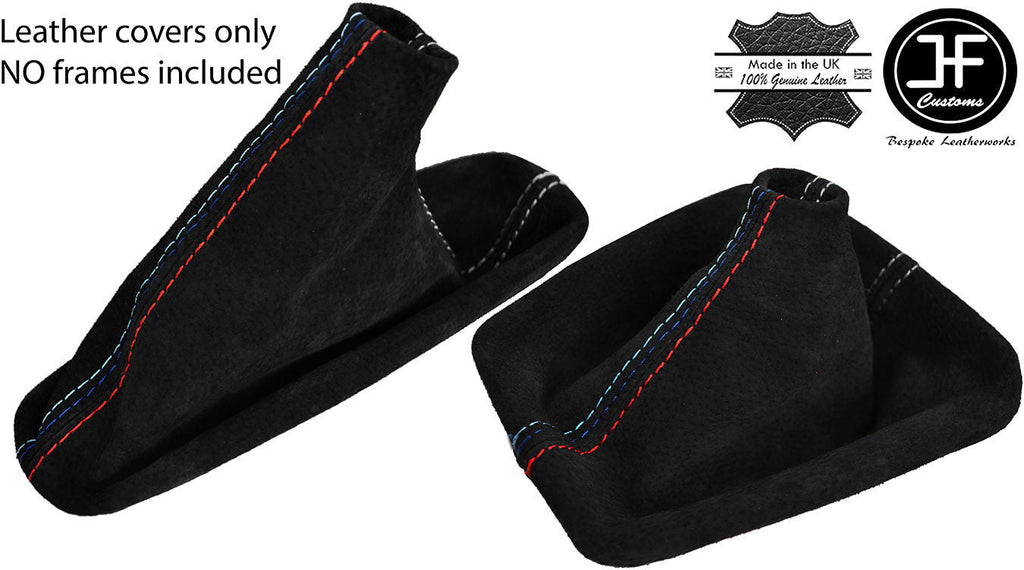 GREY & TRI STITCH REAL SUEDE GEAR & HANDBRAKE GAITER FITS BMW E30 82-91