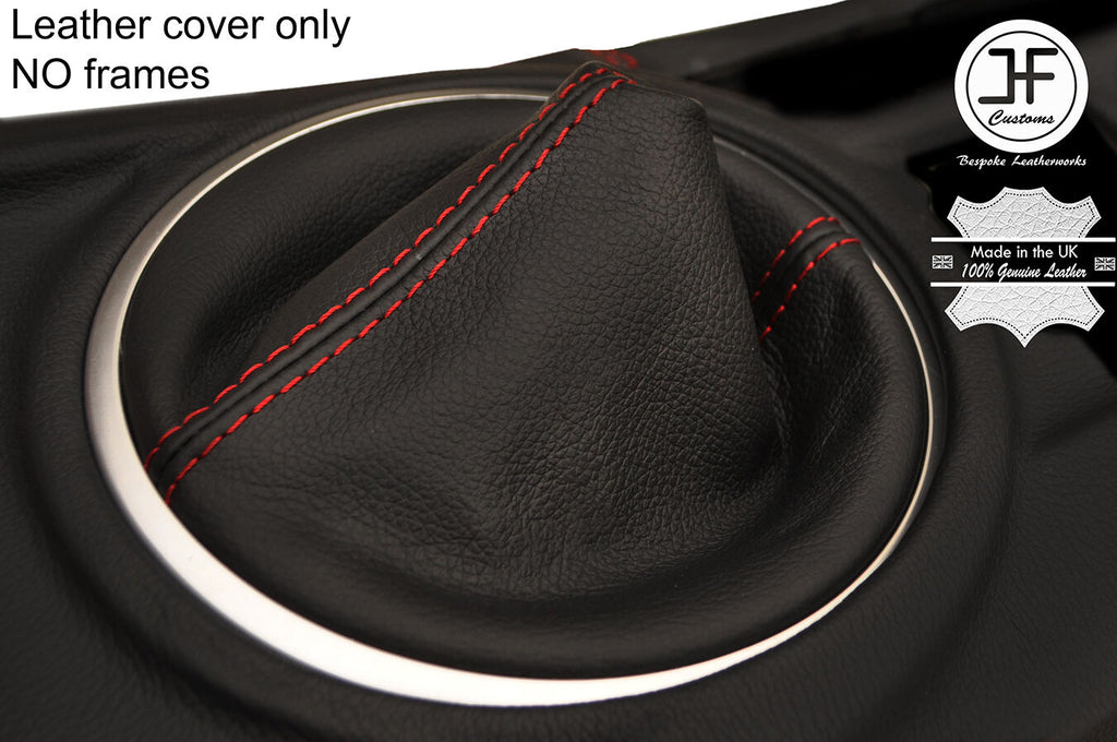 RED STITCH REAL LEATHER MANUAL GEAR GAITER FITS MAZDA MX5 MK3 3.5 2009-2015